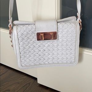 Rebecca Minkoff white woven crossbody